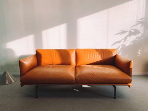 orange sofa