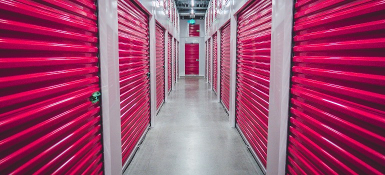 Storage units at a facility where you can store items during a divorce