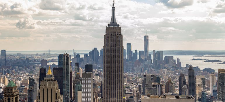 the Empire State Building, one of many buildings contributing to Manhattan's architectural legacy 