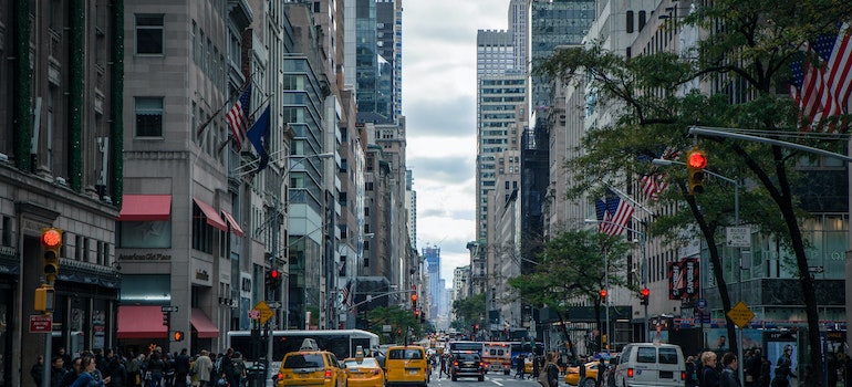 a picture of a street in Harlem