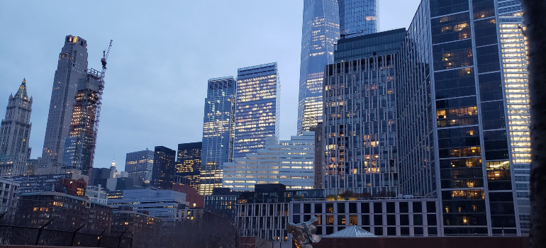 New York nightscape seen from Tribeca