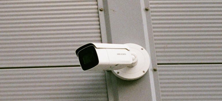 Surveillance camera is one of the security features to look for in a Greenwich Village storage facility